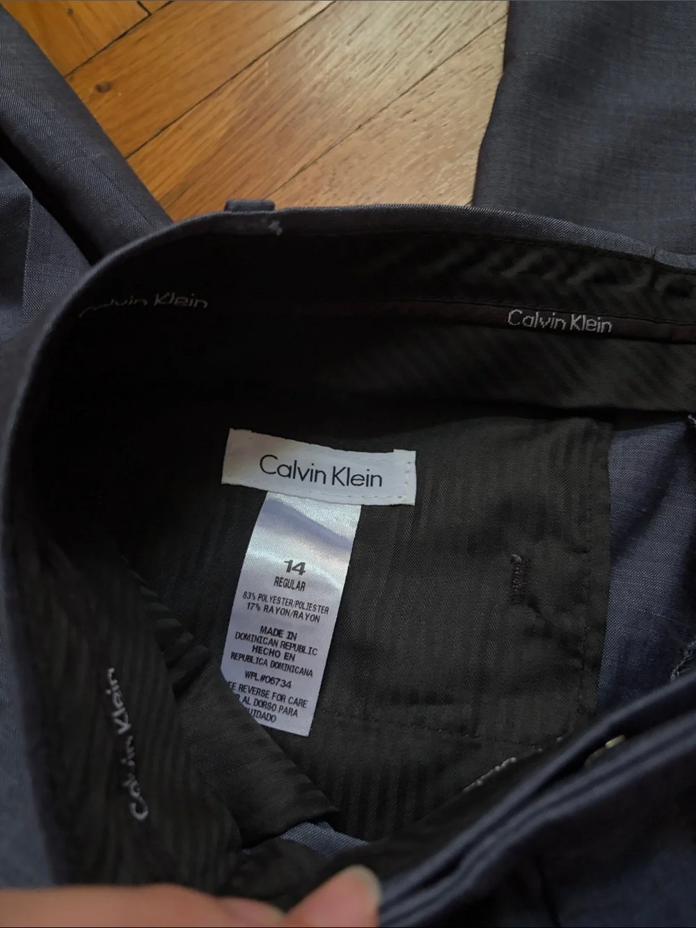 Boy's Calvin Klein Men's Blue Two-Piece Suit with Shirt Size 12 and 14
